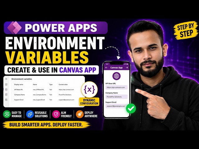 Power Apps Environment Variables Explained | Create & Use Them in Canvas Apps #powerapps #coding