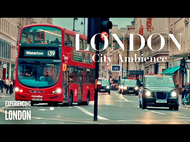 London's City Ambience: ASMR Traffic Soundscape & 4K HDR Video - City Sounds & Car Sounds Effect!