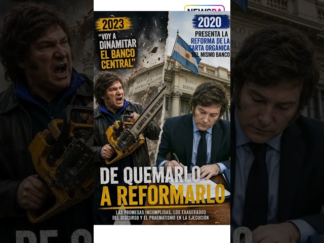 From "dynamiting" the Central Bank to reforming it: the pragmatic Milei who governs #javiermilei