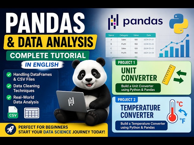 Pandas for Beginners – 2 Projects 🐼#pythonforbeginners #python3