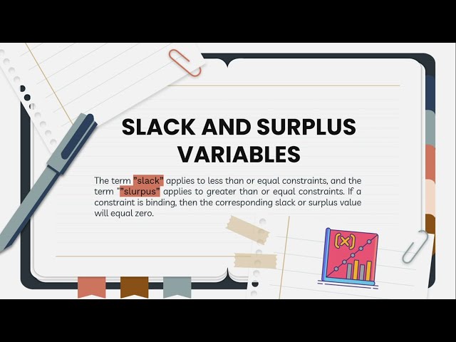 Linear Programming: Simplex Method using Solver in Excel