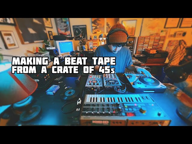 Making A Beat Tape From A Crate Of 45s