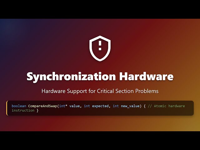Synchronization Hardware Explained: Atomic Instructions for Beginners