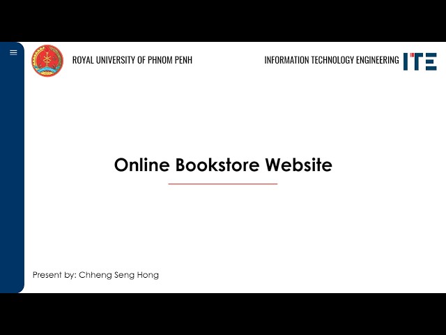 Online Bookstore Website Project Presentation - Chheng Seng Hong