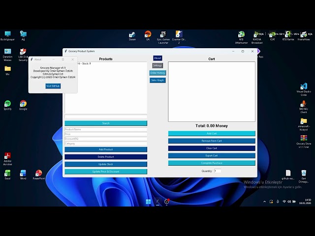 Grocery Store Management App | Python GUI Project (Open Source)