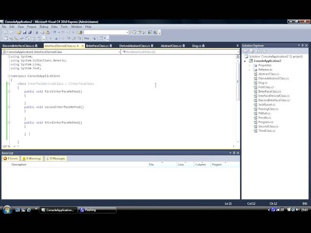 C# Beginner Programming, Polymorphism Interface 6  Part 26