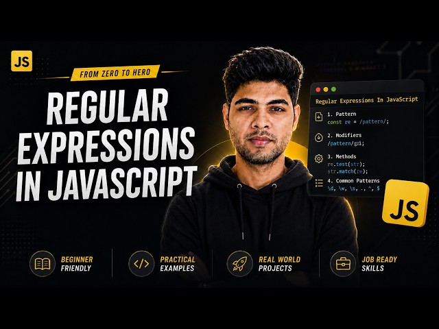 JavaScript Full Course 2026 🚀 #21: Regular Expressions (Regex) in JS | Stop Fake Emails & Form Data