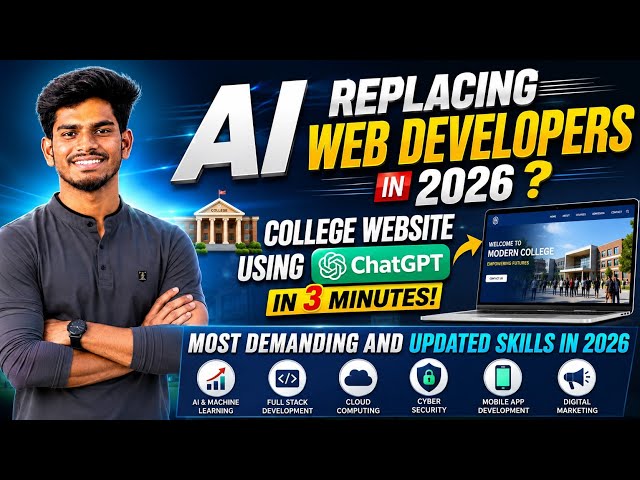 AI Replacing Web Developers in 2026? 😱 | Build College Website Using ChatGPT in 3 Minutes
