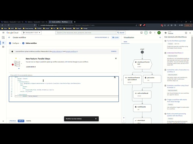 GCP - Triggering a Scheduled Query by Google Workflow