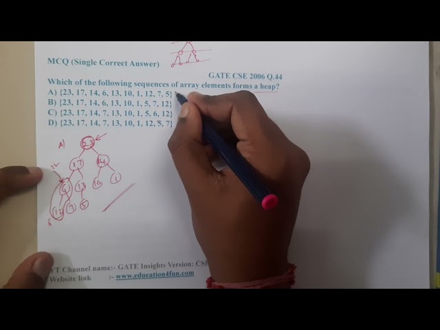 GATE CSE 2006 Q 44 || Trees ||Data Structure || GATE Insights Version: CSE