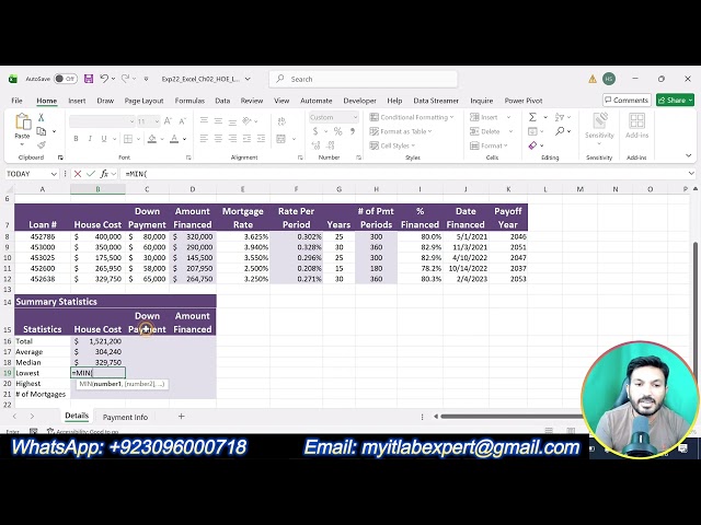 Exp22_Excel_Ch02_HOE - Townsend Mortgage Company | Excel Chapter 2 Townsend Mortgage Company