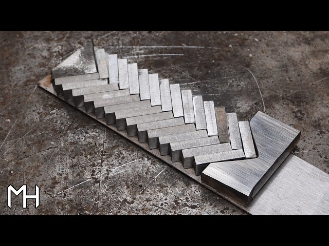 Forging Tractor Track Mosaic Damascus | Knife making