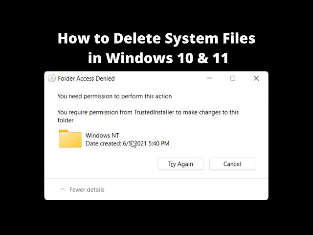 How to Delete System Files in Windows 10 & 11. #windows11