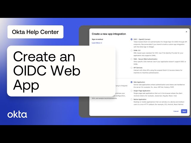 Create an OIDC Web App | Okta Support