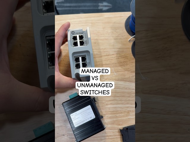 Managed and unmanaged switches for industrial control panels! #automation #plc #engineering #science