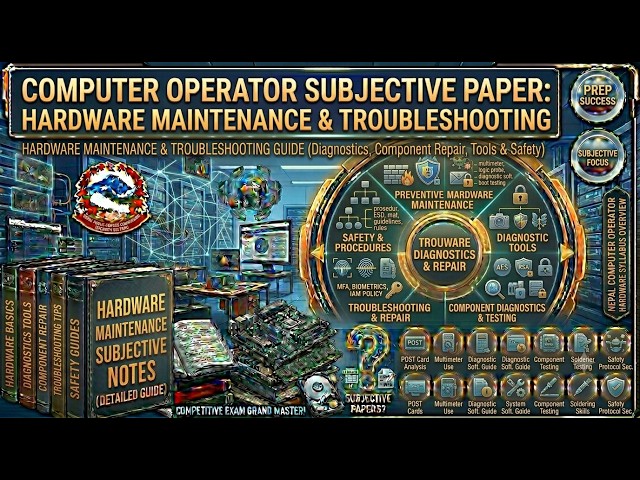 Computer Operator Subjective Paper || Hardware Maintenance & Troubleshooting