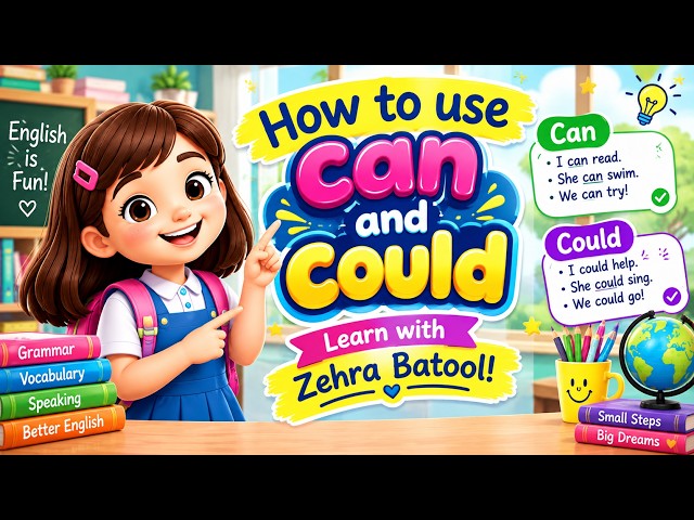 How to use can and could - Learn with Zehra Batool!