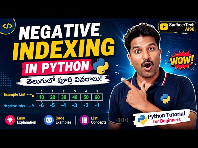 Negative Indexing vs Positive Indexing | Python List Basics