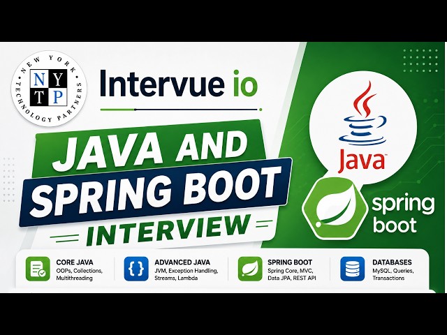 NYTP || Intervue.io | Java & Spring Boot Interview | Backend Developer Technical Interview