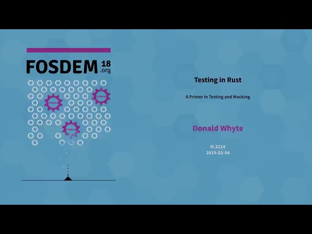 Donald Whyte - Testing in Rust