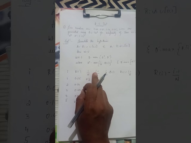 System modeling simulation K-S Test method