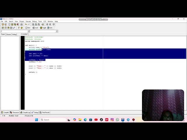 C++ :REFERENCE PENJELASAN DAN CONTOH
