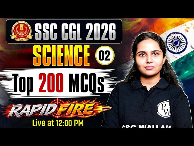 SSC CGL Science Classes 2026 | SSC CGL Science Top 200 Questions - 02 | Science by Muskan Mam