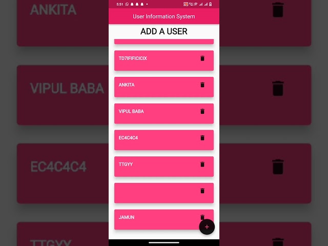 Flutter Application with SQLite Database