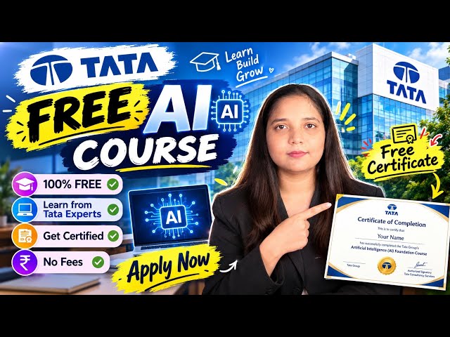 TATA Free AI Course 🔥 | Free AI Course with Certificate | Learn AI for FREE!💻🥳