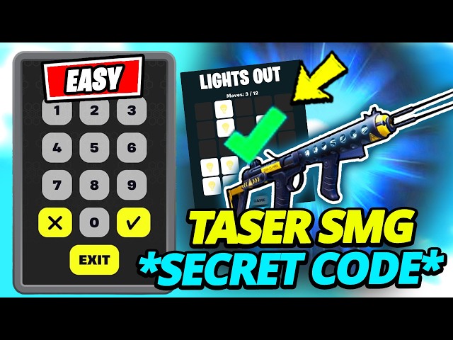 How to EASILY get Taser SMG SECRET CODE Lights Out GUIDE in Fortnite 1V1 WITH EVERY GUN @hivecr8