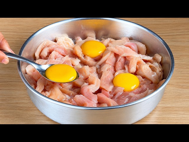 Never in my life had I eaten anything so delicious! Chicken fillet with egg yolk!