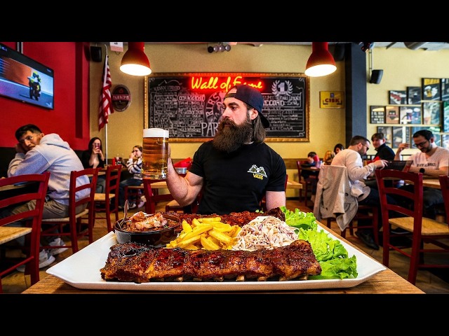 I WENT TO MILAN TO TRY BREAK A 10 YEAR RIB EATING RECORD! | BeardMeatsFood