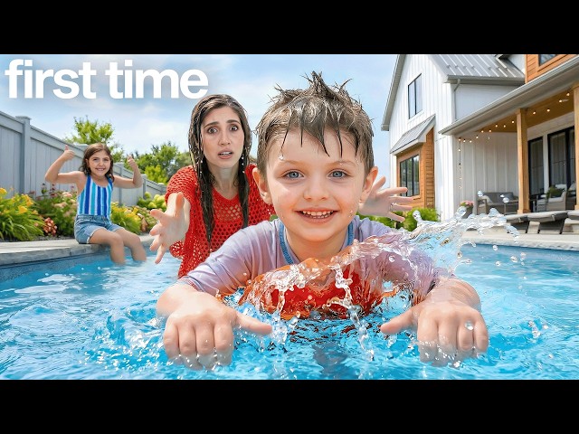 Swimming for the First Time in the New house!!