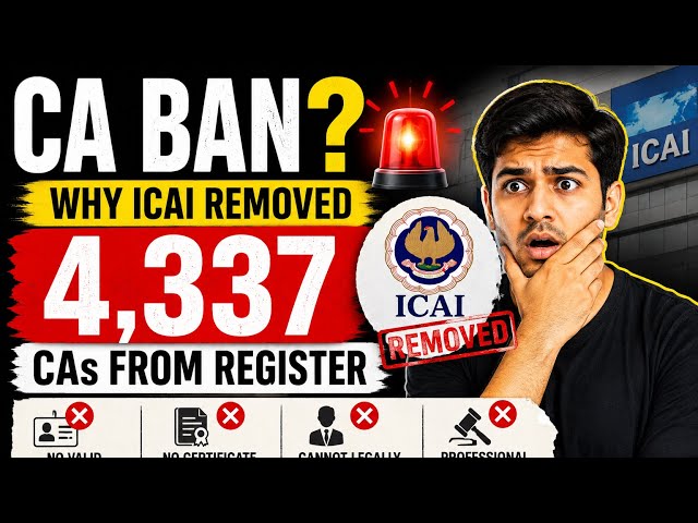 CA ban ? | Why ICAI Removed 4337 Chartered Accountant?