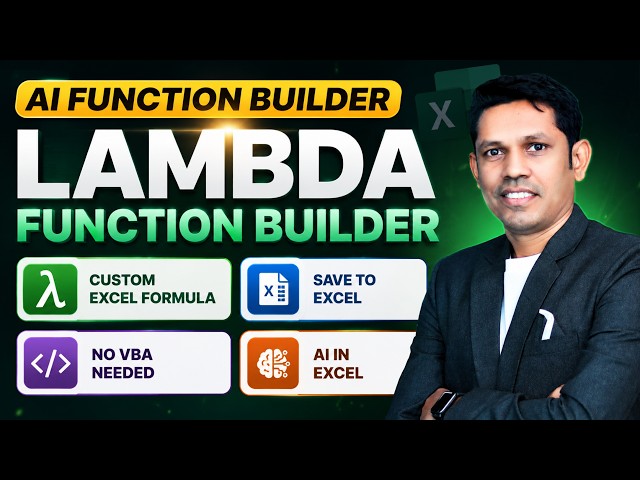 Excel AI Function Builder | Create Custom LAMBDA Formulas Automatically