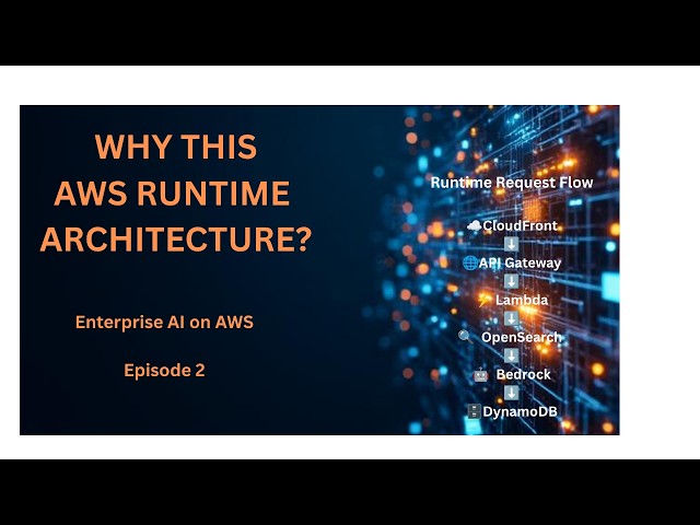 Enterprise AI on AWS | Episode 2: Why This AWS Runtime Architecture?