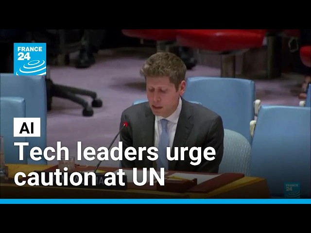 'Risk to humanity': At UN, tech leaders urge caution in AI development • FRANCE 24 English