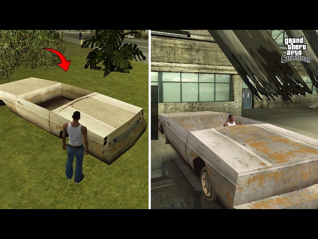 What happens if a junk car is modified in GTA San Andreas?