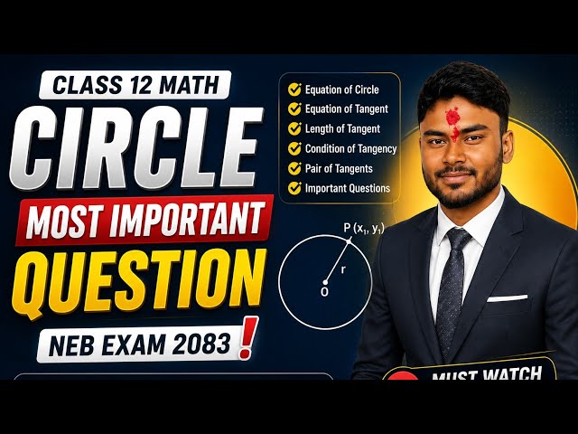 circle important questionNEB  class 12|2083|