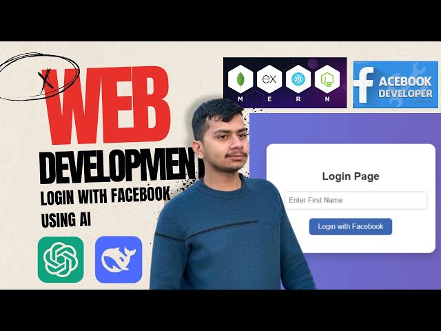 Login with Facebook using Chatgpt in MERN | Facebook Developer Account (App ID and secret key)