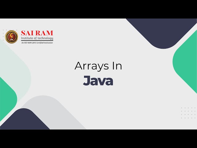 Arrays In Java - Tamil