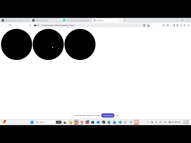 Advanced Animations using CSS with multiple keyframes.