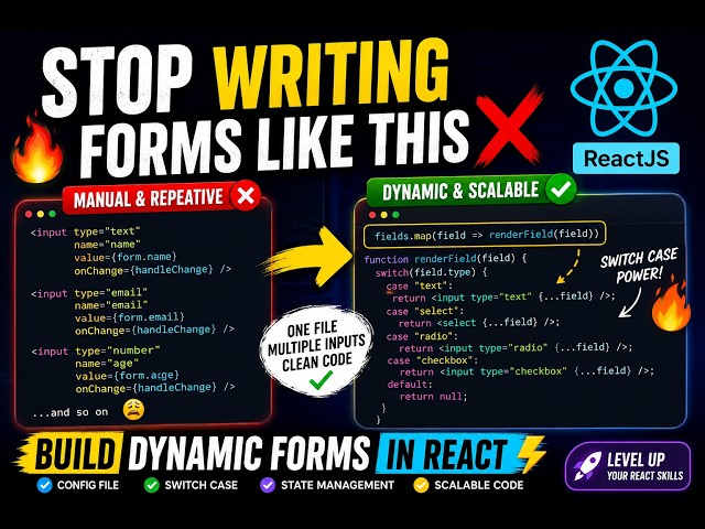 How Top Developers Handle Forms in ReactJS (Dynamic Form Tutorial) #learnreact #reactjs