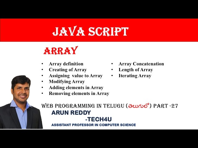 WEB PROGRAMMING IN TELUGU PART
