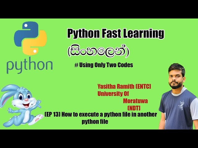 Python Fast Learning (සිංහලෙන්)