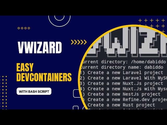 vWizard - DevContainer projects via Bash script