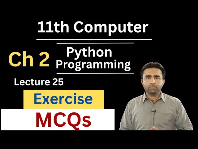 MCQs | Exercise | 11th Computer New Book | Computer Class 11 chapter 1 Exercise | Qais Ali Khan