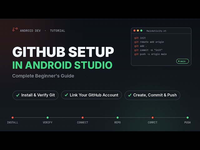 GitHub & GitHub in Android Studio for Complete Beginners (5 Min)