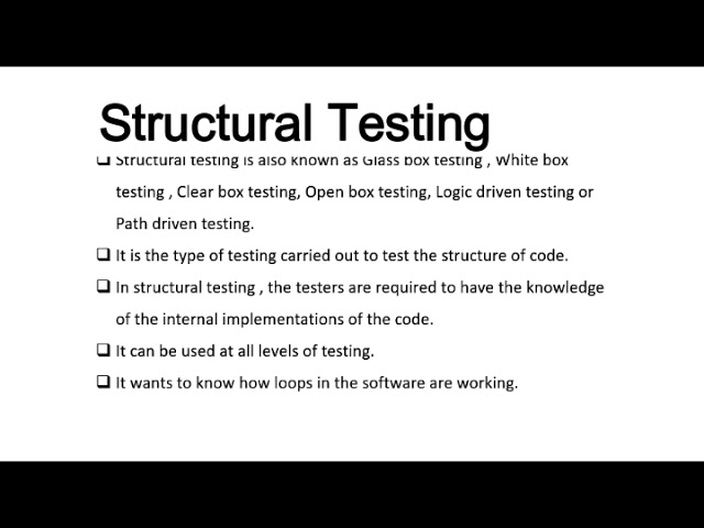 What is Structural Testing its categories,advantages,disadvantages in Software testing(NCS-071)