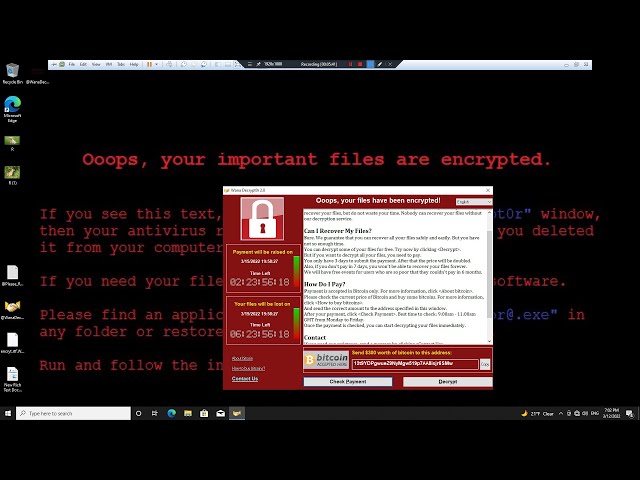 WannaCry Ransomware on Windows 10